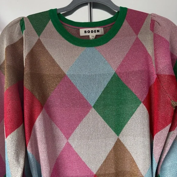 Boden Crew Metallic Jacquard Dress 8 - Picture 7 of 13